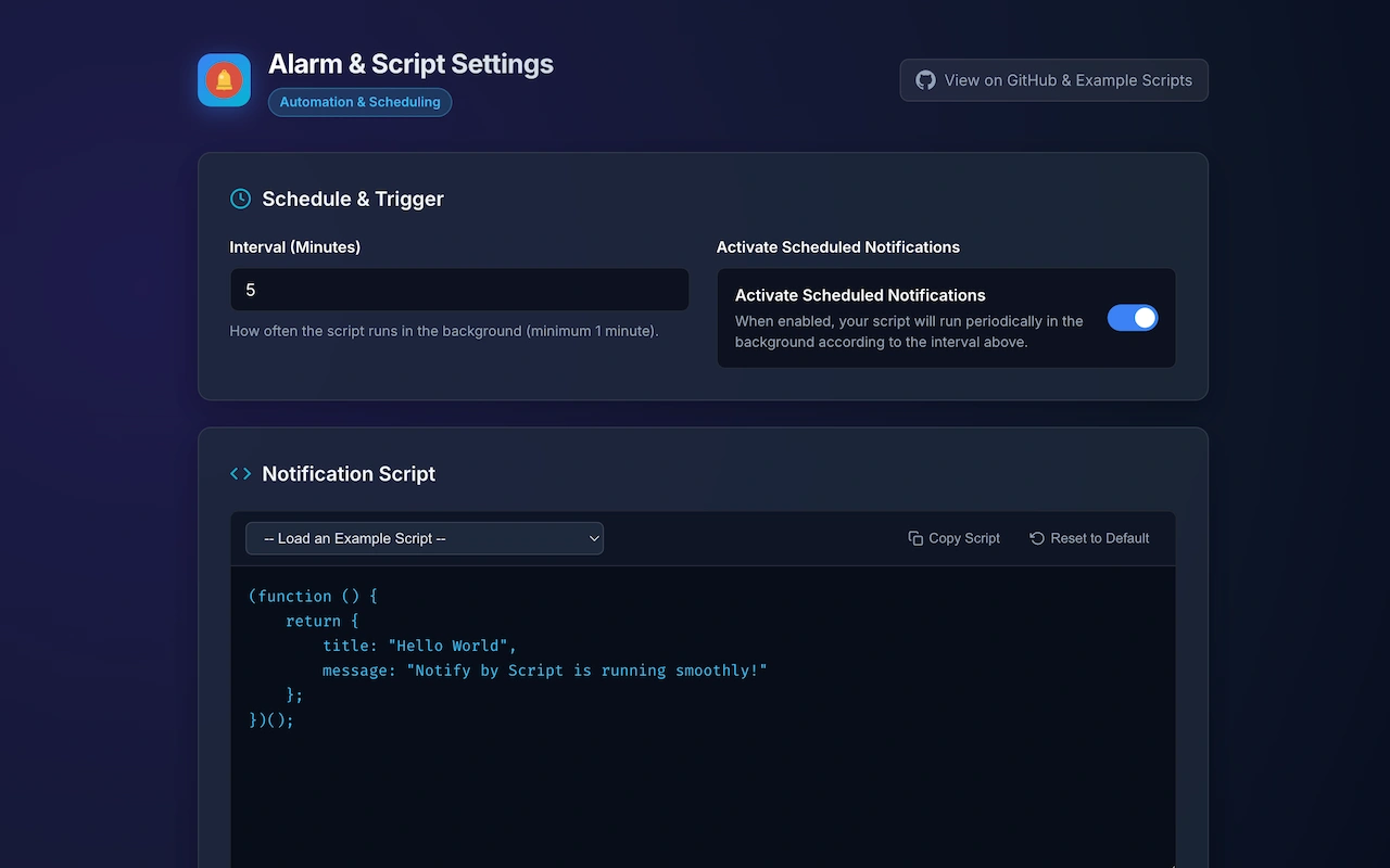 Notify by Script